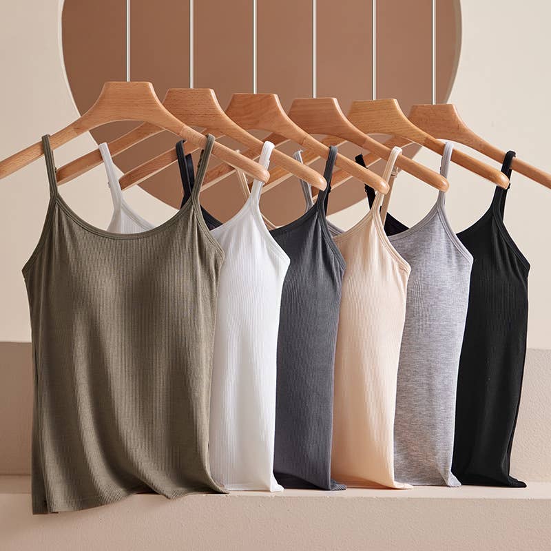 Built In Babe Ribbed Cami Tank