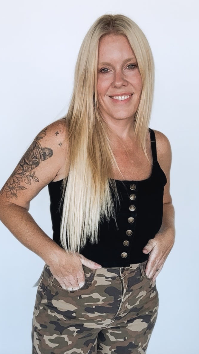 Dark Desires Denim Corset Tank