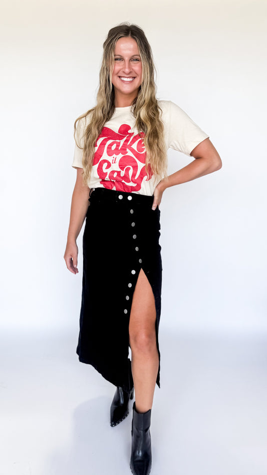 Take It Easy Oversized Graphic Tee