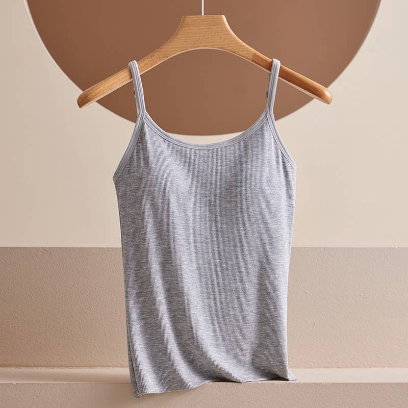 Built In Babe Ribbed Cami Tank