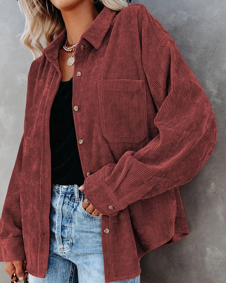 Cozy Terrain Corduroy Shacket