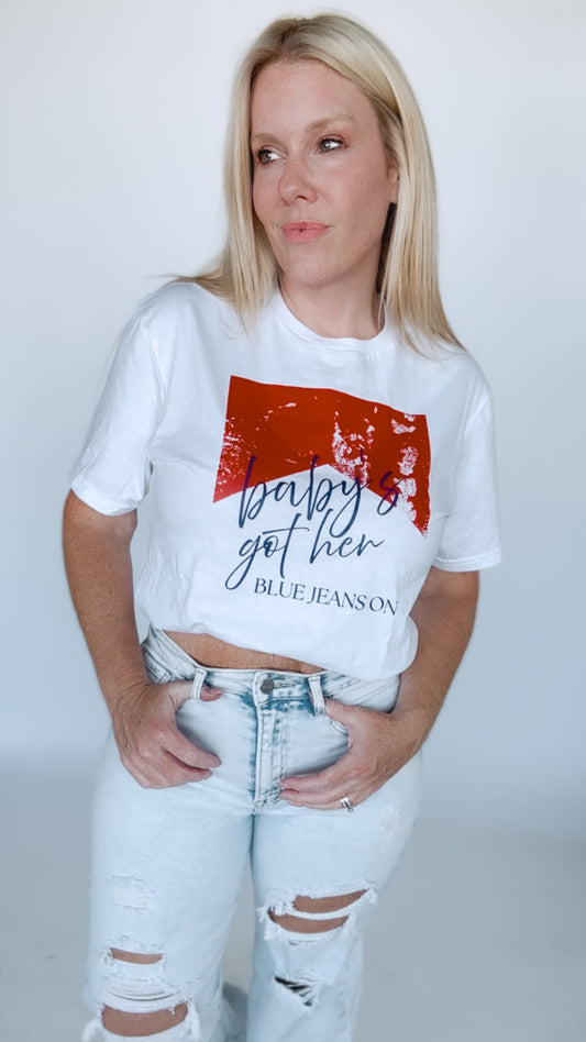 Baby’s Got Her Blue Jeans On Graphic Tee